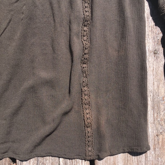 Flowy boho top olive green - Picture 8 of 9